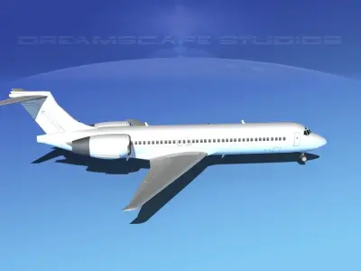 Boeing 717-200 Unmarked 4 3D model