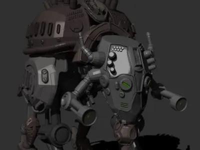 Sfi-fi robot bizon 3D model purchase