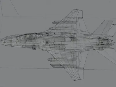 MIG-41 PAK DP concept fighter Low-poly 3D model