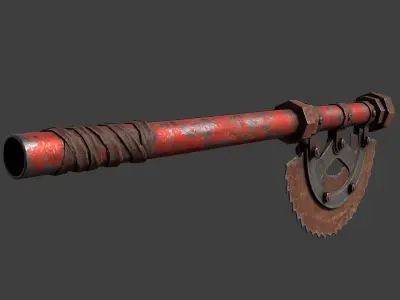 3DAxe Low-poly 3D model