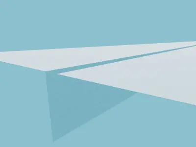 Paper Plane Low-poly 3D model