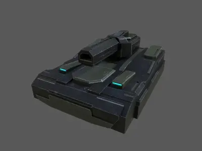 SCI FI WAR TANK II Low-poly 3D model