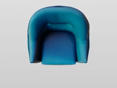 Aqua Arm Chair Free low-poly 3D model