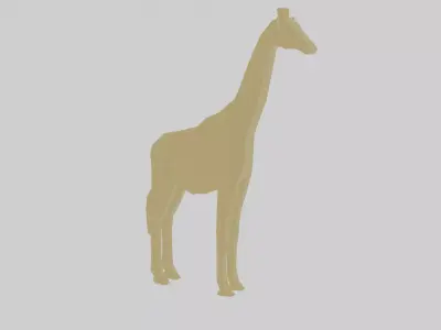 Rigged Giraffe Free low-poly 3D model