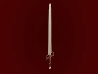 vampire sword blood low-poly ready for the game PBR Low-poly 3D model
