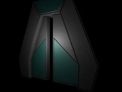 Sci fi corridor 3D model 169