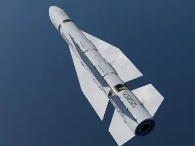 Air-to-air missle AAM-001 Low-poly 3D model