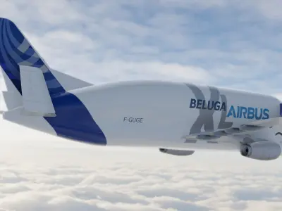 Airbus Beluga XL Low-poly 3D model