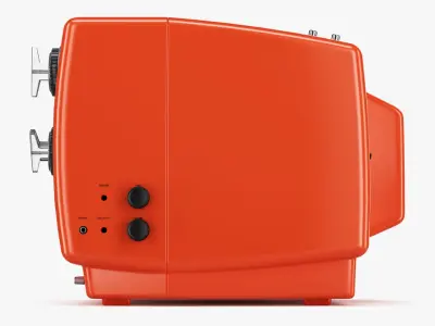 Retro Portable CRT Television TOSHIBA 9 Blackstripe C094U TV 3D model
