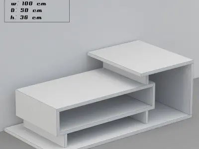 console wood Free low-poly 3D model