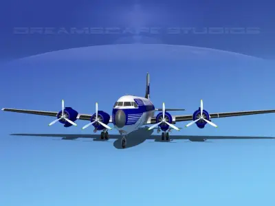 Douglas DC-4 Destin Air 3D model