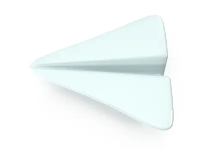 Paper Plane Cartoon Low-poly 3D model