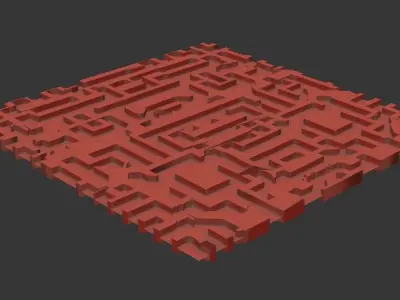 Tile Ancient Maze Floor Low-poly 3D model