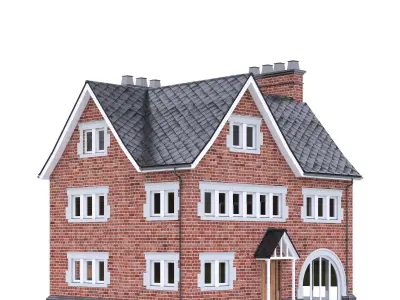 English Brick House 20 Low-poly 3D model