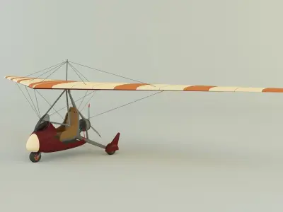 winged paramotor vehicle 3D model