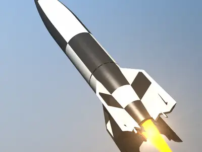 V-2 A4 Missile 3D model