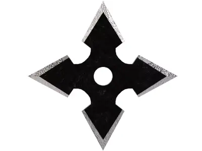 Hira Shuriken Low-poly 3D model