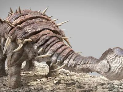 Ankylosaurus Rigged 3D model Low-poly 3D model