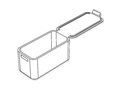 Snap Fit Plastic Box Low-poly 3D model