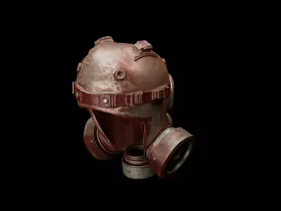 Rusty Gas Mask 3D Model Low-poly 3D model