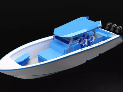 Sport Fishing Boat 3D model
