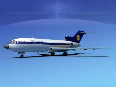 Boeing 727-100 Lufthansa 2 3D model