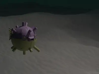 Fugu Fish Low-poly 3D model