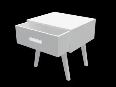 Nightstand bedside table with drawers Free 3D model