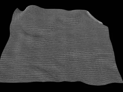 Blanket striped cloth Free 3D model
