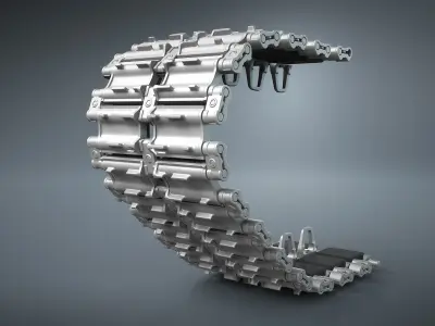 T-80 Tank Tracks Low-poly 3D model