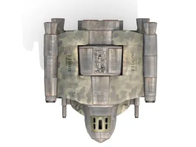 Futuristic Sci-Fi Spaceship 3D model