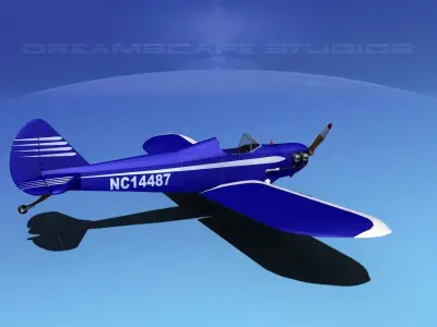 Flybaby vintage biplane 3D model