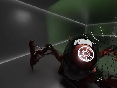 Alien Eye Walker Rigged Sci-Fi Mech Creature 3D model