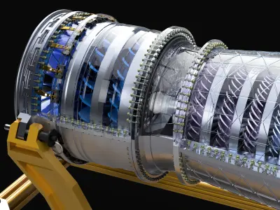 PRATT and WHITNEY F119 F135 Turbine Jet Engine 3D print model