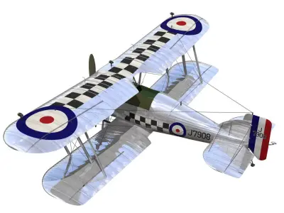 Gloster Gamecock 3D model