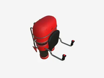 Jetpack C01 Red - SciFi Character Design Low-poly 3D model