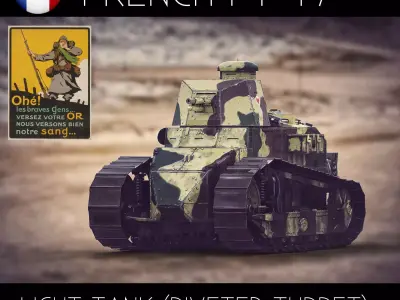 Renault FT17 French Light Tank 3D model