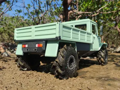 Crawler G3308 Sideboard Flatbed - 1-10 RC body attachment 3D print model