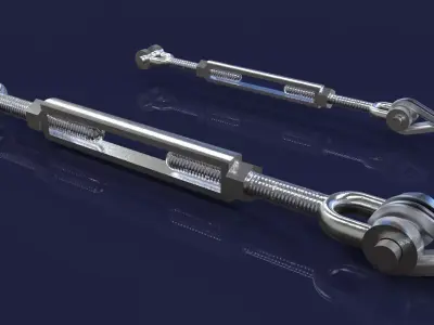 Crosby turnbuckles Free 3D model