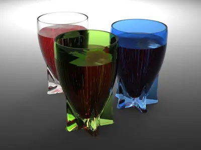 Drinking Glasses Free 3D model