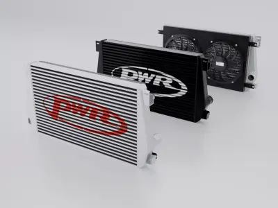 PWR intercooler with SPAL fans 3D model