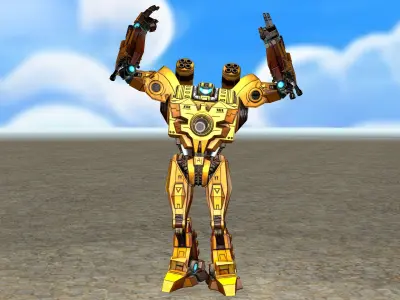 BATTLE ROBOT with Animation 3D model