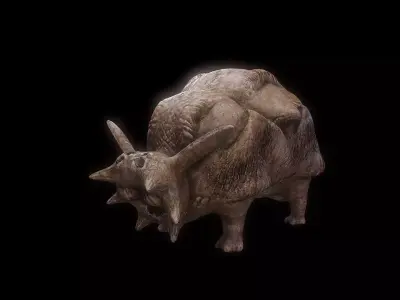 creature bizon alpha character animal  Low-poly 3D model