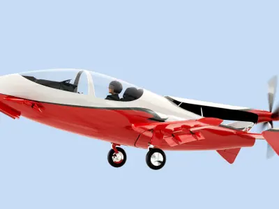 Single-seat aircraft 3D model