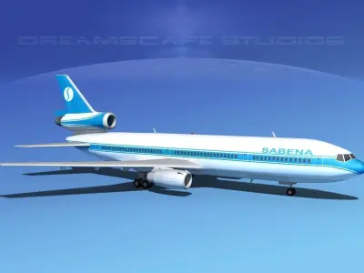 Douglas DC-10 Sabena 2 3D model