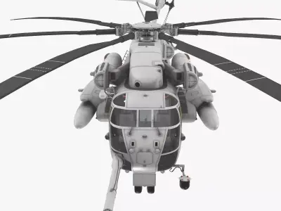 CH-53E Super Stallion Blank Livery Low-poly 3D model
