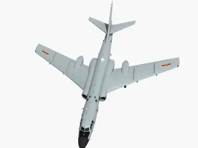 H-6K China Strategic Bomber 3D model
