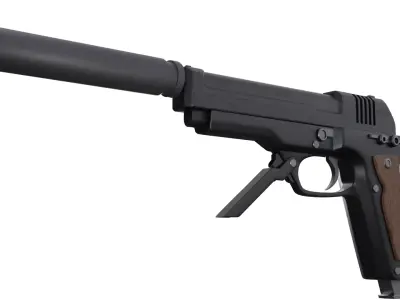  Beretta 93R Handgun Free 3D model