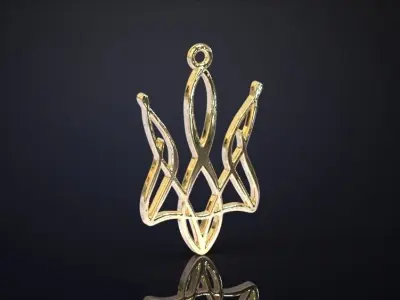 Ukraina trident Free 3D print model