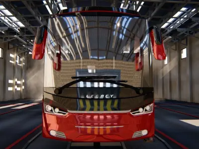 Indonesian bus Laksana All new Legacy SR2 Free 3D model